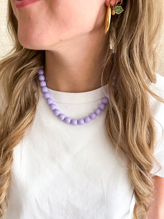 Color beads ketting lila