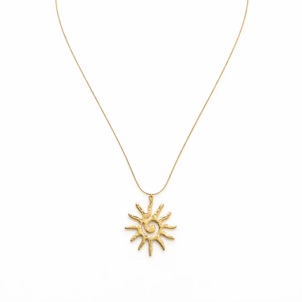 Neverending sunshine lange statement ketting goud