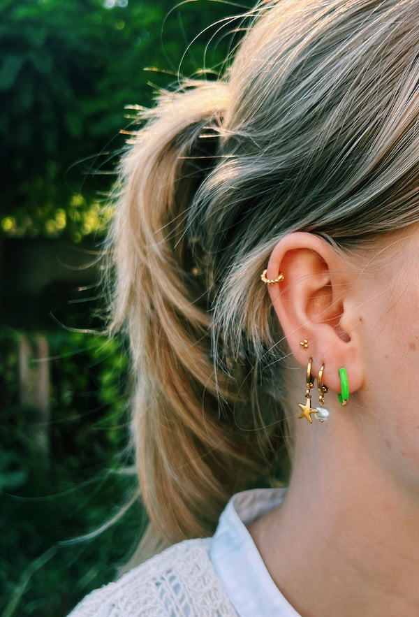 Elise basic oorringen groen