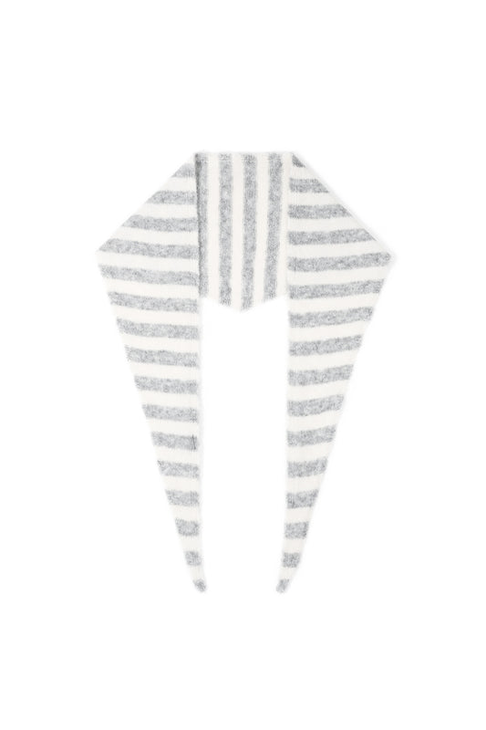 Triangle sjaal stripes grey