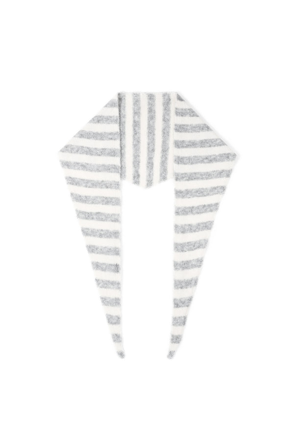 Triangle sjaal stripes grey